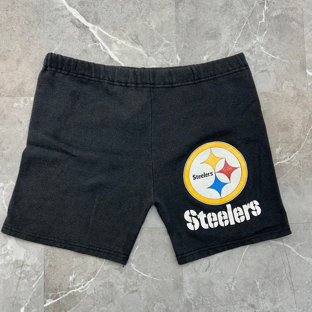 90s Vintage Pittsburgh Steelers Sweat Shorts Mens Large NFL Football Sweatshorts